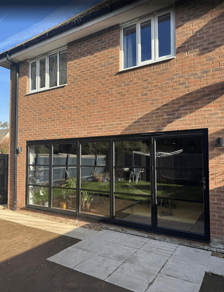Single-storey rear extension with bifold doors — Wirral