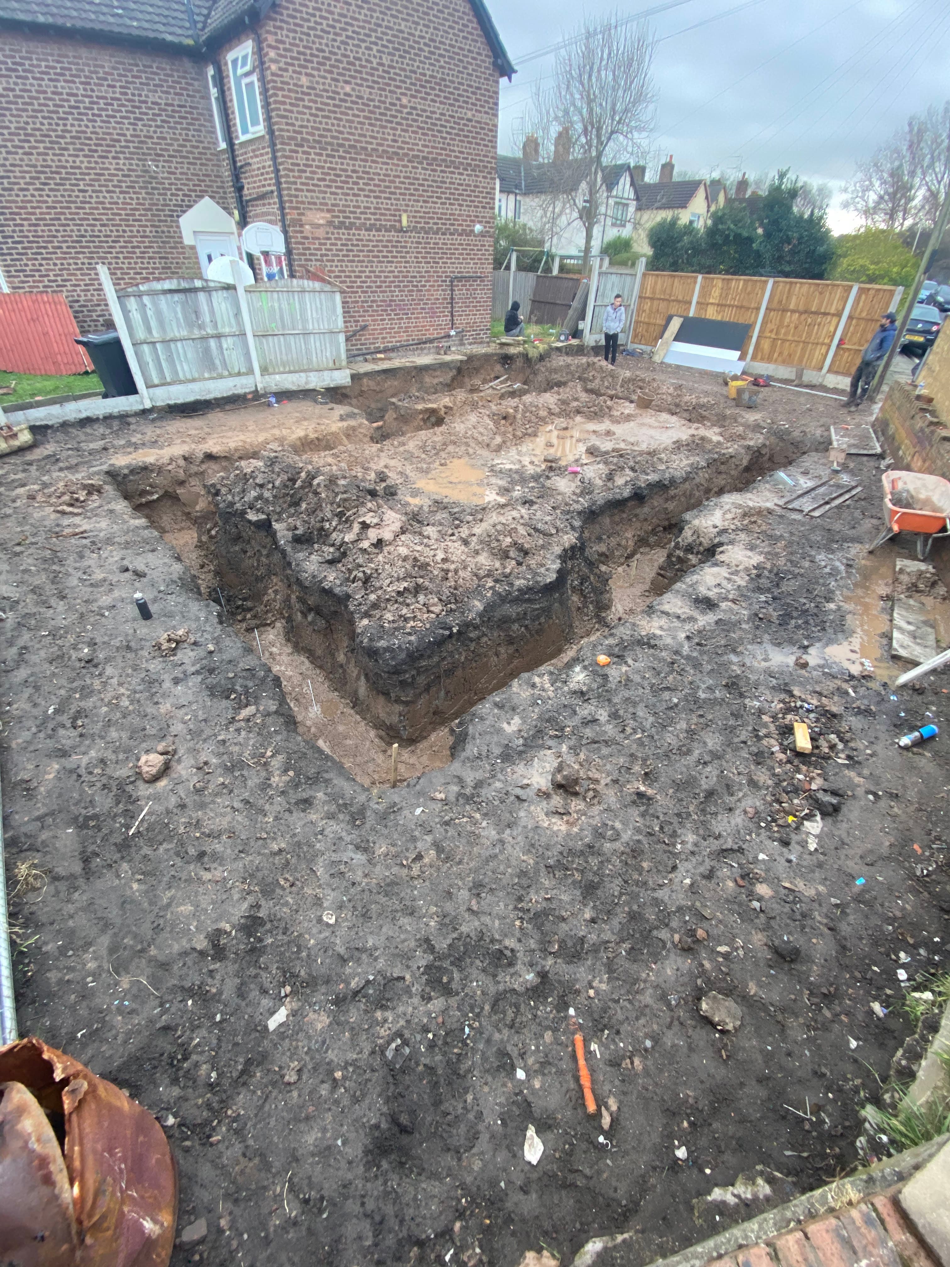 Site excavation for a commercial new build in Birkenhead, Wirral