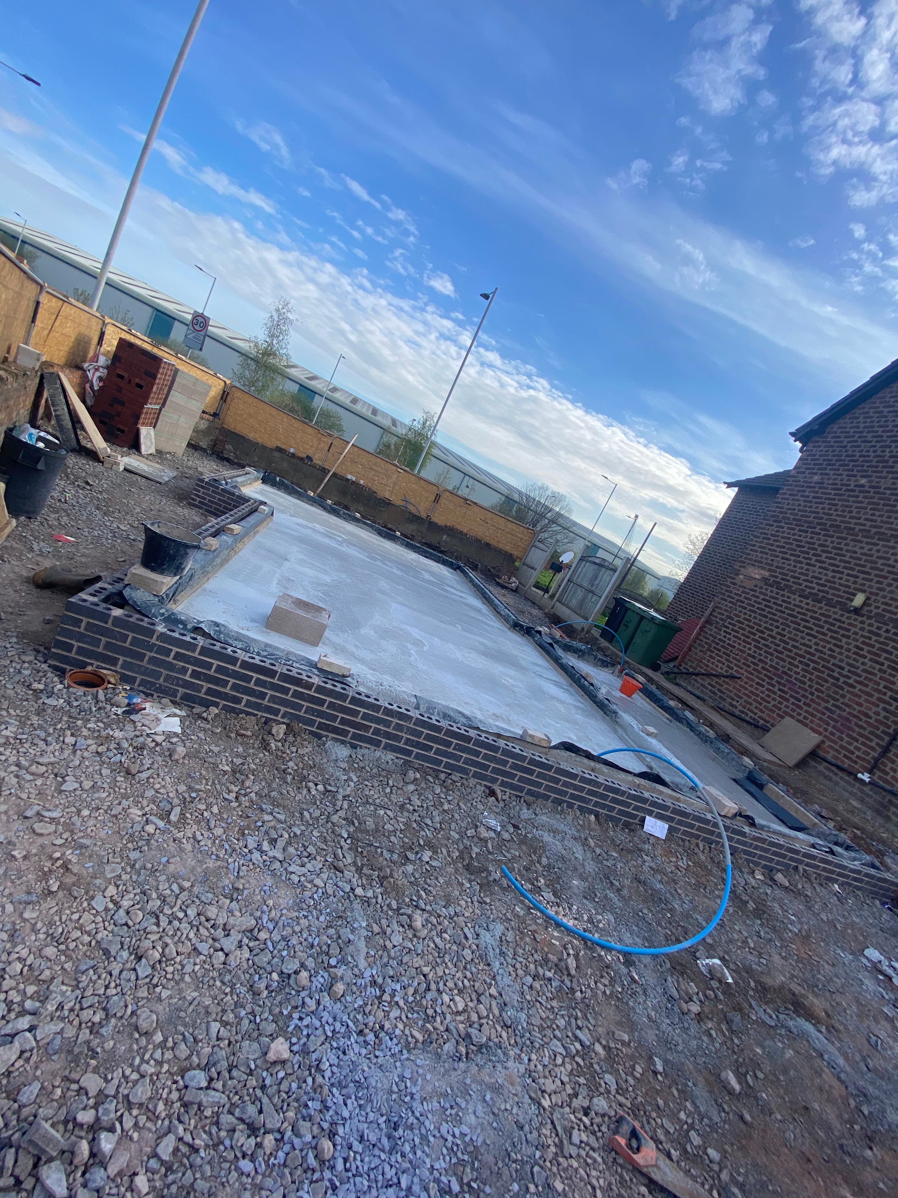 Commercial groundworks and foundations for the Birkenhead shop, Wirral